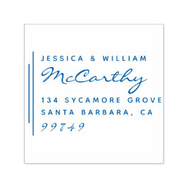 Sello Automático Moda Moderno nombre de pareja casada Dirección de 