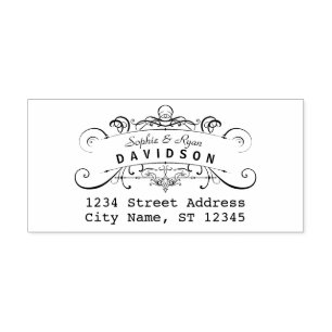 Sello Automático Moda Ornamental Crear su propia dirección de devol