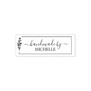 Sello Automático Moda Personalizada Estilo Hecho a Mano Con Amor