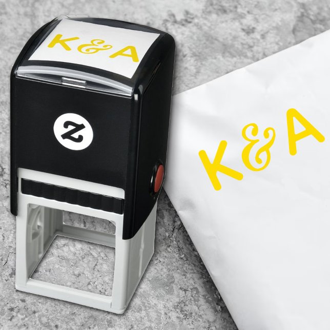 Sello Automático Modern Ampersand Initials Wedding Stationery (Subido por el creador)