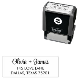 Sello Automático Modern Minimalist Script | Wedding Return Address 