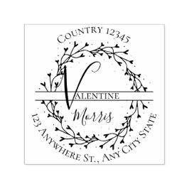 Sello Automático Modern Monogram Return Address Self-inking Stamp