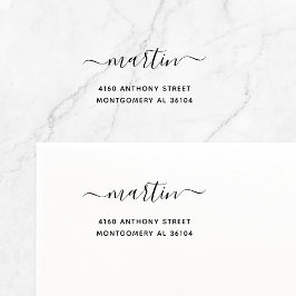 Sello Automático Modern Nombre escrito a mano y dirección de devolu