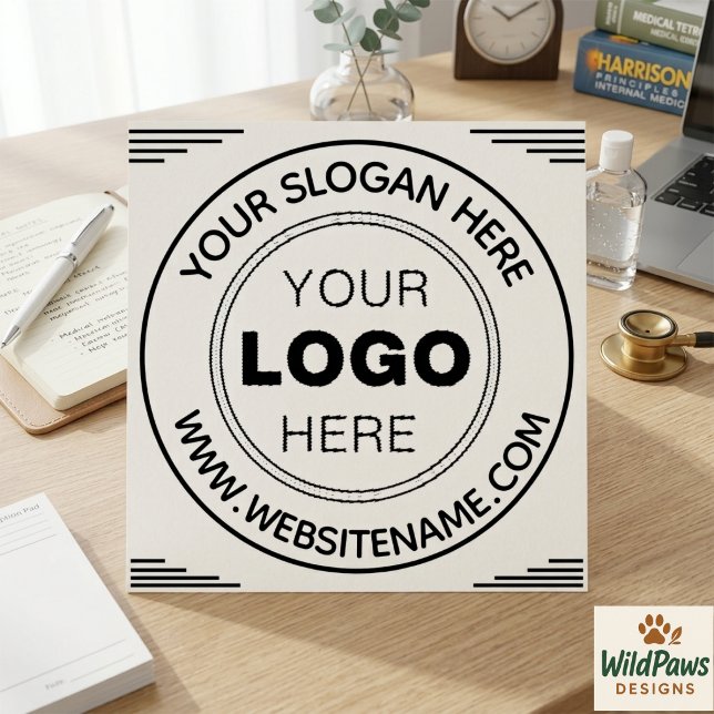 Sello Automático Modern Round Return Address | Custom Business  (Modern Round Return Address | Custom Business Self-inking Stamp
)