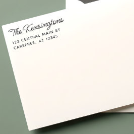 Sello Automático Modern Script Family Name Return Address