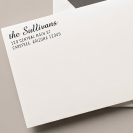 Sello Automático Modern Script Left Aligned Return Address