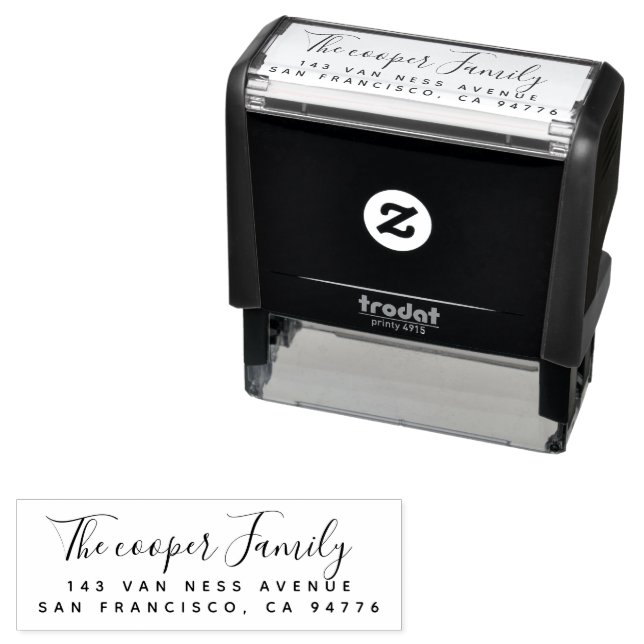 Sello Automático Modern Script Return Address Self-Inking Stamp (In Situ)