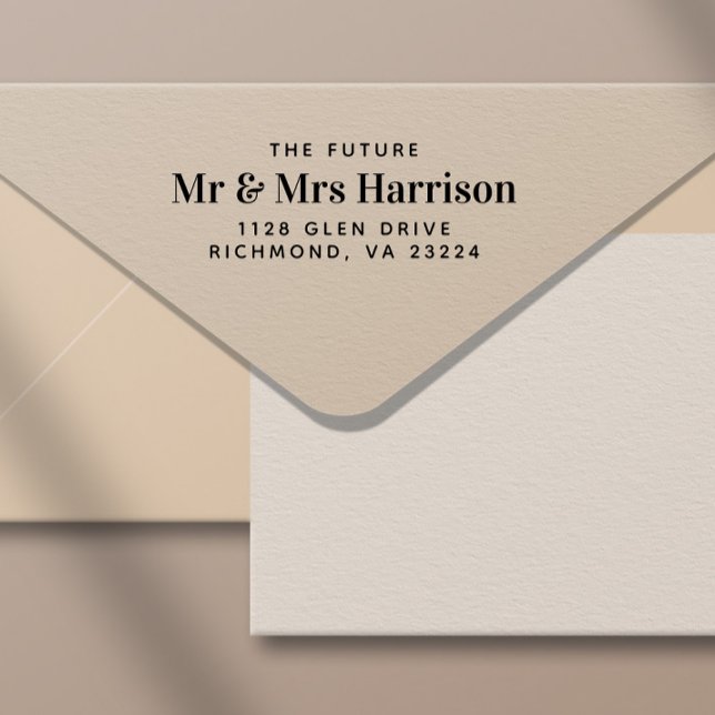 Sello Automático Modern The Future Mr Mrs Return (Subido por el creador)