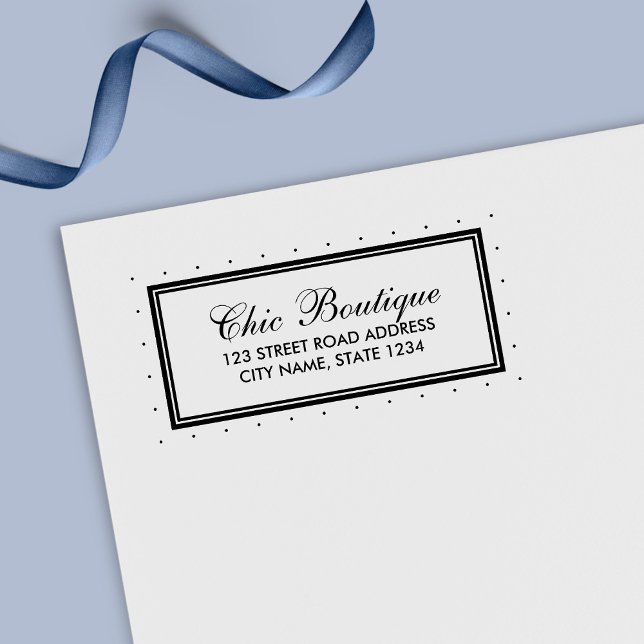 Sello Automático Moderna dirección de negocio de puntos de polka de (Subido por el creador)