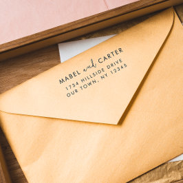 Sello Automático Moderna Minimalista elegante simple pareja Boda