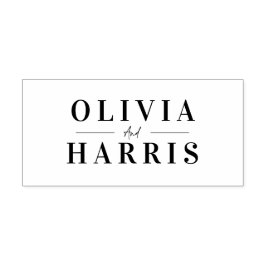 Sello Automático Moderna pareja mínima simple y personalizada