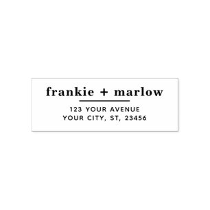 Sello Automático Moderna tipografía Minimalista dirección de retorn