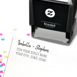 Sello Automático Moderna y elegante dirección Boda de moda Parejas