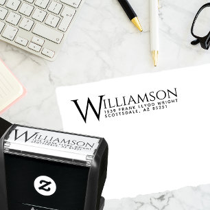 Sello Automático Moderna y elegante dirección de retorno del Boda d