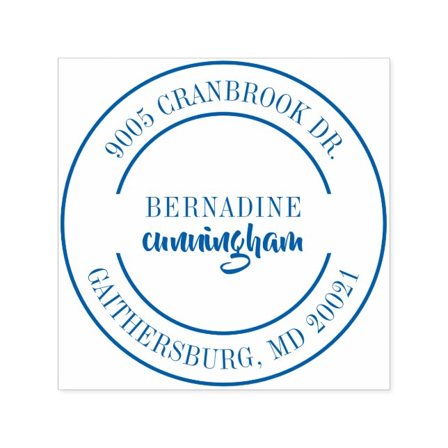 Sello Automático Moderna y elegante dirección de retorno personal (Diseño)