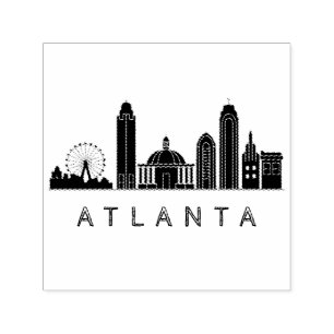 Sello Automático Moderno Atlanta Georgia Estilizado Skyline