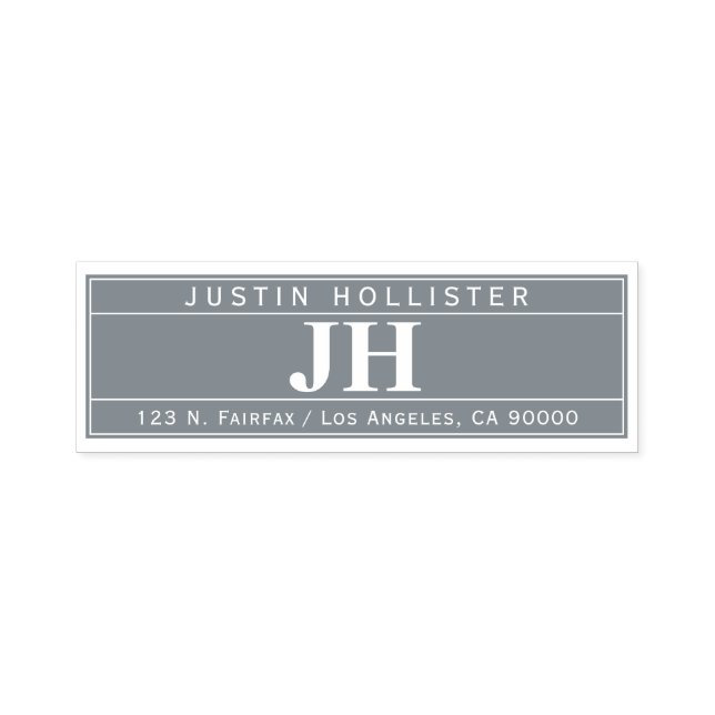 Sello Automático Moderno audaz profesional | dirección de devolució (Diseño)