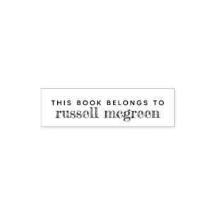 Sello Automático Moderno Este Libro Pertenece A