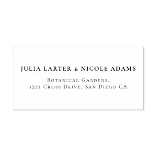 Sello Automático Moderno Romántico Elegante Boda Floral de Wreath