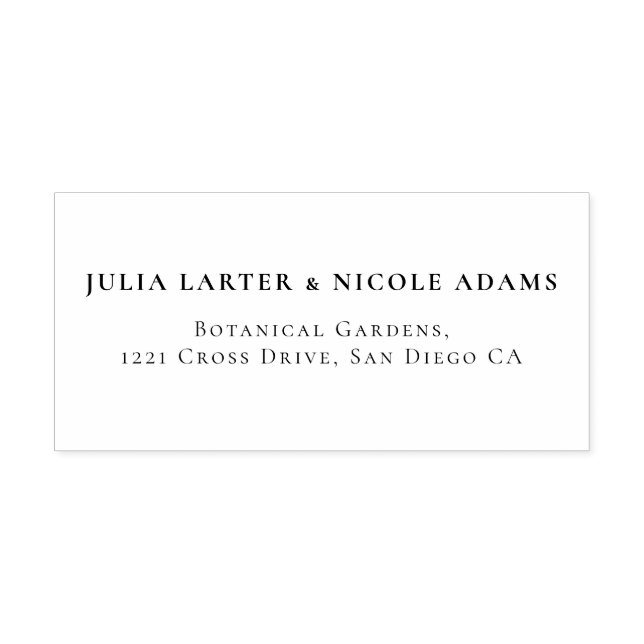 Sello Automático Moderno Romántico Elegante Boda Floral de Wreath (Diseño)