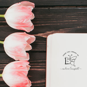 Sello Automático Moderno y elegante libro de biblioteca de nombres 