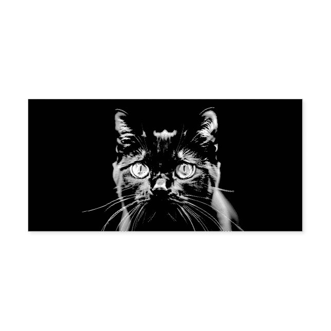 Sello Automático Moderno y elegante Mascota de animales felinos par (Diseño)