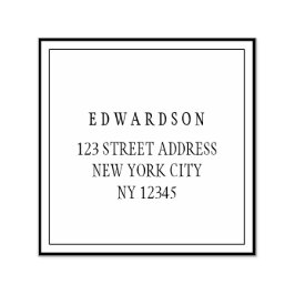 Sello Automático Moderno y elegante nombre familiar