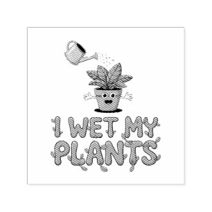 Sello Automático Mojé mis plantas - Gracioso diseño de jardinería