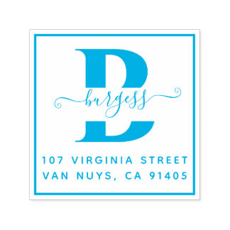 Sello Automático Monográfico Simple Cuadrado manuscrito