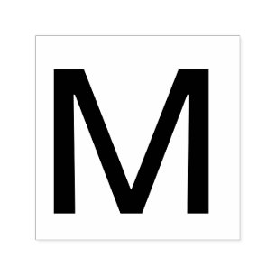 Sello Automático Monograma añadir letra de nombre alfabeto simple m