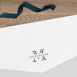 Sello Automático Monograma clásico de apellido