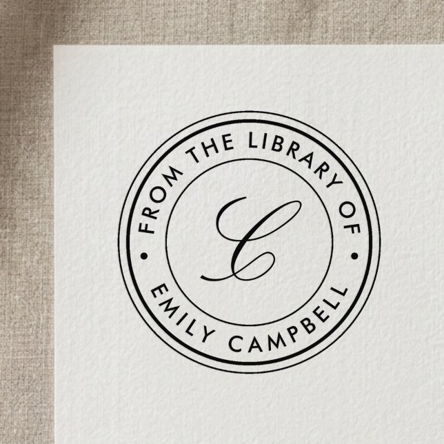 Sello Automático Monograma Clásico de la Biblioteca de Exlibris (Subido por el creador)