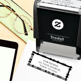 Sello Automático Monograma clásico Nombre de dirección de retorno s