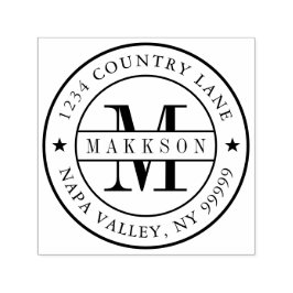 Sello Automático Monograma clásico Nombre de serie y autorvinculaci