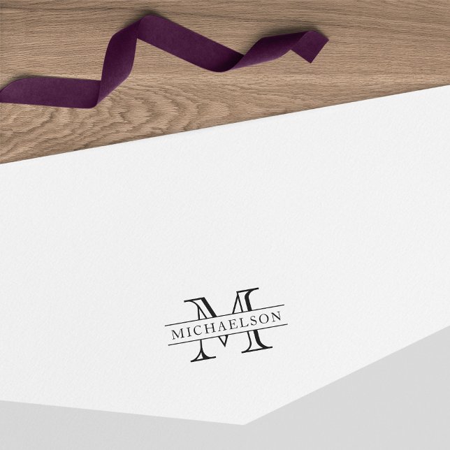 Sello Automático Monograma de apellido de borde clásico (Subido por el creador)