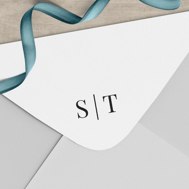 Sello Automático Monograma de Boda de pareja elegante (Subido por el creador)