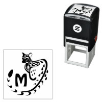 Monograma de genet tribal grande con manchas