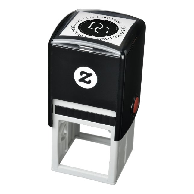 Sello Automático Monograma de iniciales entrelazadas elegantes dire (Producto)