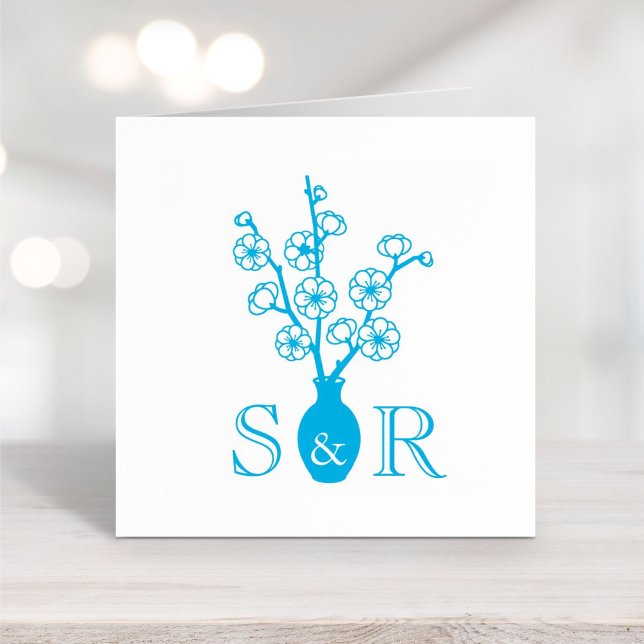 Sello Automático Monograma del Boda de la vesícula de cerezo de Sak (Subido por el creador)