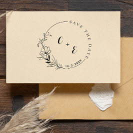 Sello Automático Monograma elegante y moderno Guardar las iniciales