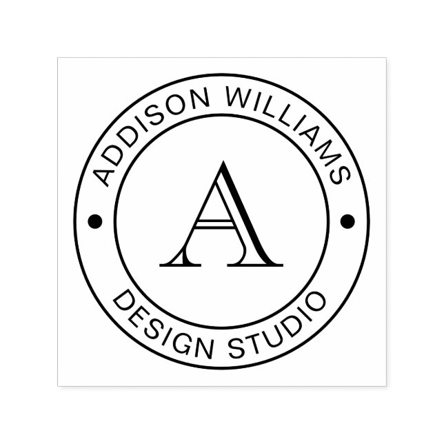 Sello Automático Monograma Nombre Emprendedor Profesional (Diseño)