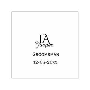 Sello Automático Monograma personalizado padrino mejor hombre nombr
