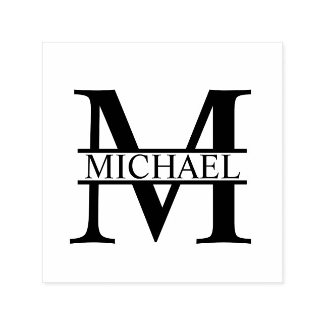 Sello Automático Monograma profesional elegante y personalizado (Diseño)