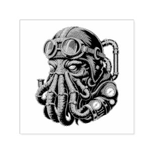 Sello Automático monstruo Cthulhu steampunk