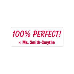 Sello Automático Motivación "100% PERFECTO!" + nombre del tutor Per