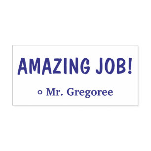 Sello Automático Motivador "¡TRABAJO INCREÍBLE!" Estampado de goma