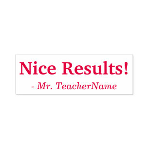 Sello Automático Motivando "¡Buenos resultados!" + Nombre del tutor