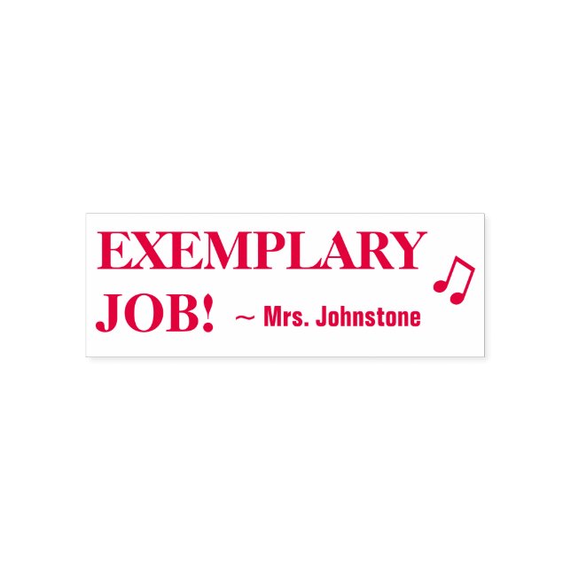 Sello Automático Motivando "¡EXEMPLARY JOB!" + Nombre del profesor  (Diseño)