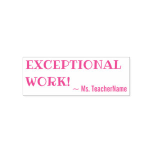 Sello Automático Motivando "¡TRABAJO EXCEPCIONAL!" Estampado de gom