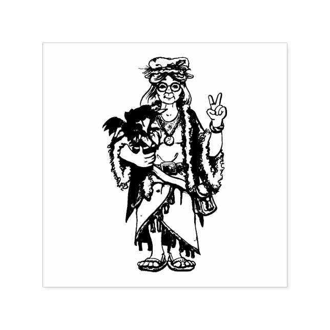 Sello Automático Ms Hippie Santa (Diseño)